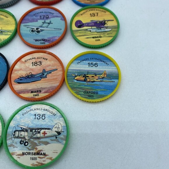 34 Vintage Jello Hostess Coins Aircraft Coin Chips Premiums Picture Wheels - Picture 7 of 12